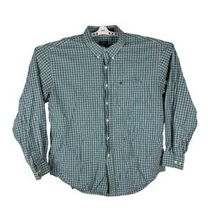 Izod Men's Button-Down Long Sleeve Plaid Shirt XXL Easy Care Cotton Blend
